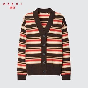 UNIQLO Merino Blend Striped Oversized Cardigan (MARNI)